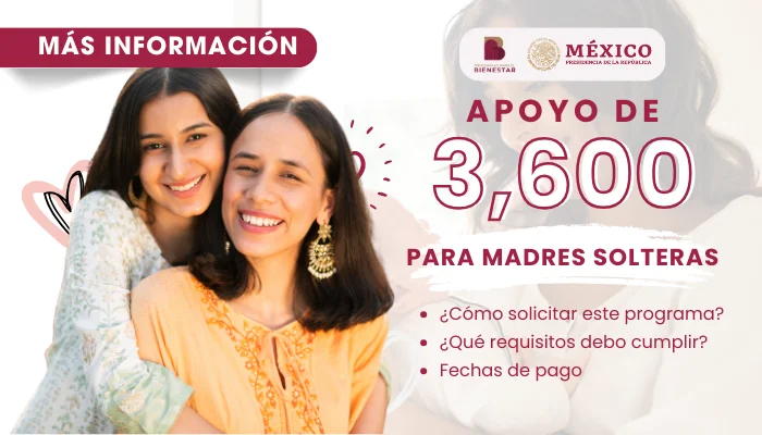 Apoyo de 3.600 para Madres Solteras